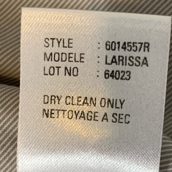 Theory Stripe Button-Up Long Sleeve Blouse Size M - Picture 8 of 9